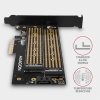 AXAGON Adapter wewnętrzny PCEM2-D, PCIe x4 M.2 NVMe M-key + SATAB-key slot, LP